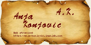 Anja Konjović vizit kartica